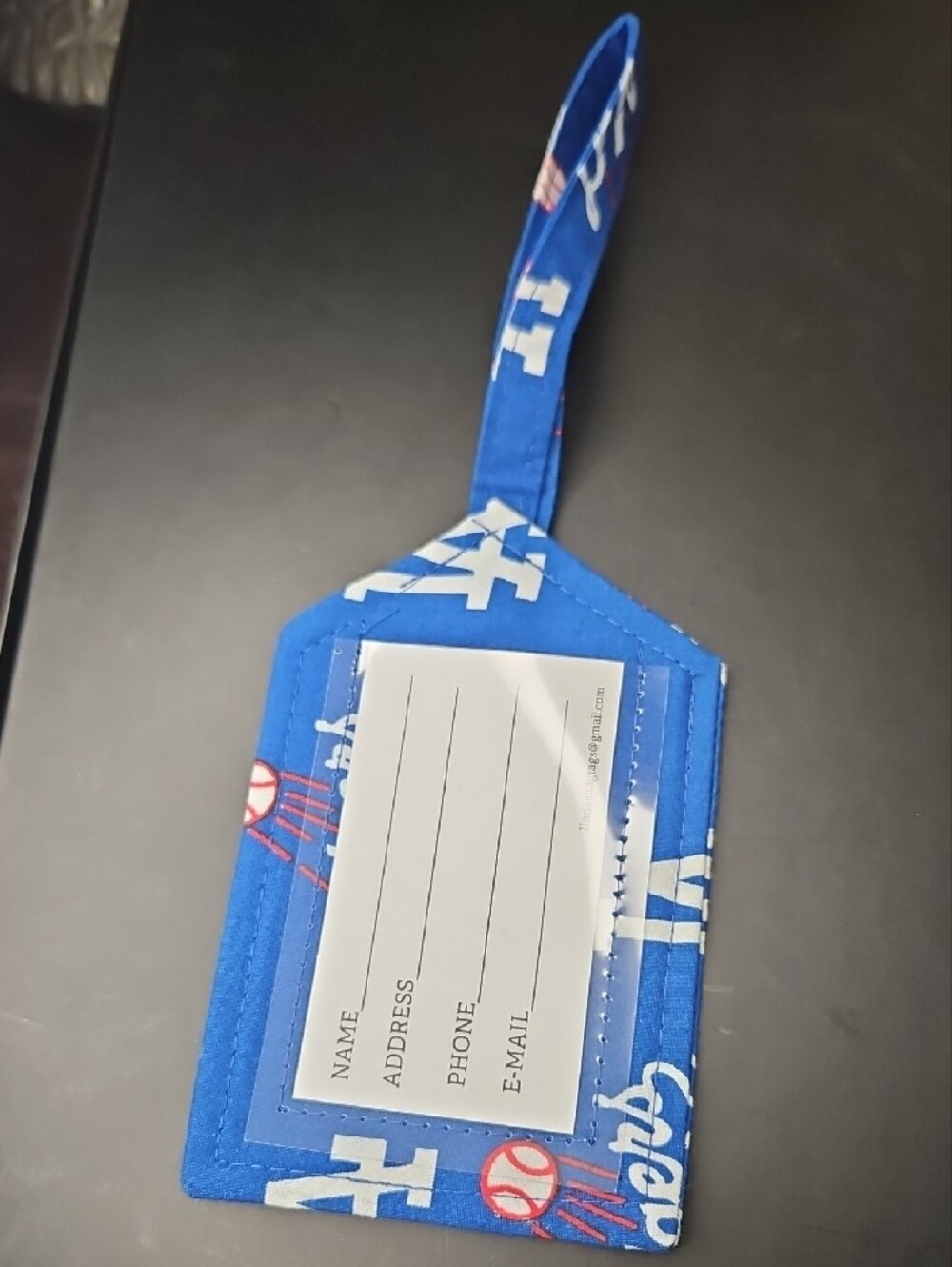 Dodgers Blue Carry-On Luggage Tag Fabric Material- NWOT - Picture 4 of 8